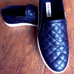 Steve Madden Black Ecentrcq Sneakers Sz 8